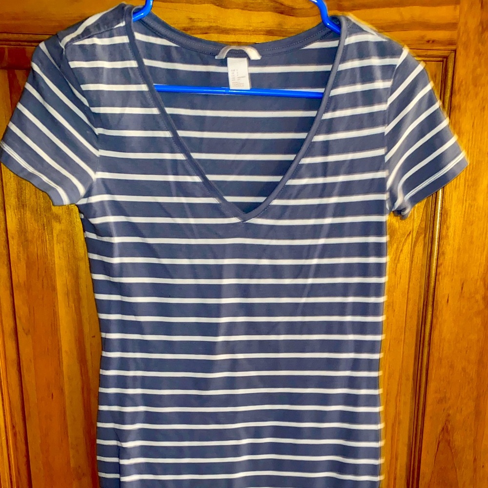 H&M striped tshirt dress S